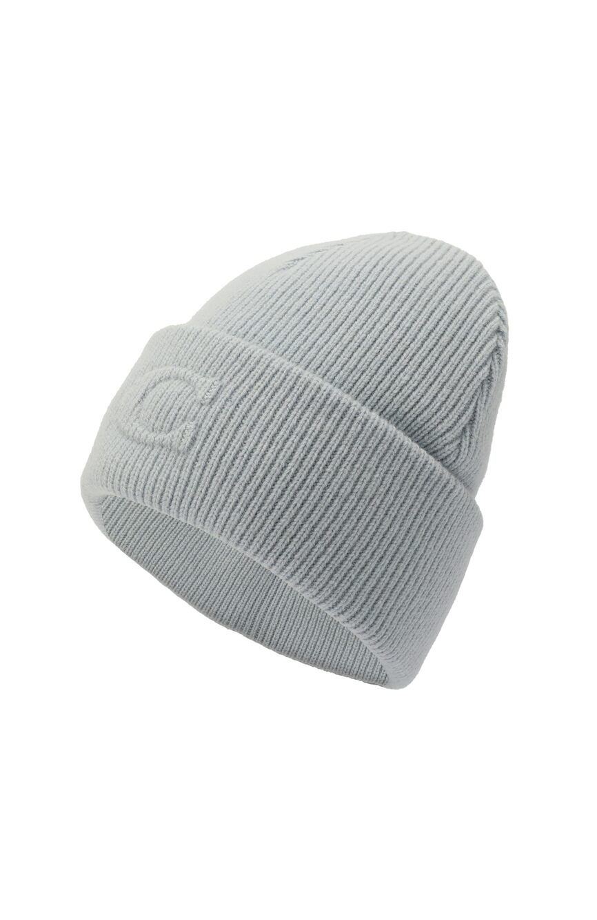 5891 Embossed C Knit Beanie, Light Blue